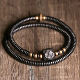 Ebony Spacer Bracelet Hand Carved Wood Jewelry
