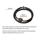 Ebony Spacer Bracelet Hand Carved Wood Jewelry