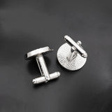 Helicoid Cufflinks Round Button For Men's Gift