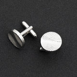 Helicoid Cufflinks Round Button For Men's Gift