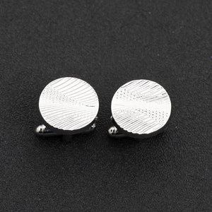 Helicoid Cufflinks Round Button For Men's Gift