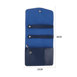 Roll Jewelry Case PU Leather Travel Organizer Storage Bag