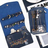 Roll Jewelry Case PU Leather Travel Organizer Storage Bag