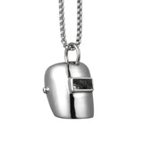 Welders Mask Pendant Necklace Stainless Steel Jewelry