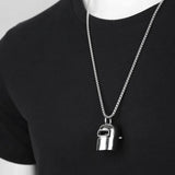 Welders Mask Pendant Necklace Stainless Steel Jewelry