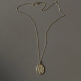 Roman 925 Sterling silver SUN Queen Oval Coin Pendant Necklace Charms C-B710