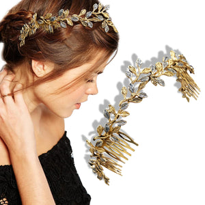 Roman Bride Butterfly Wreath Hair Clip Comb Crown