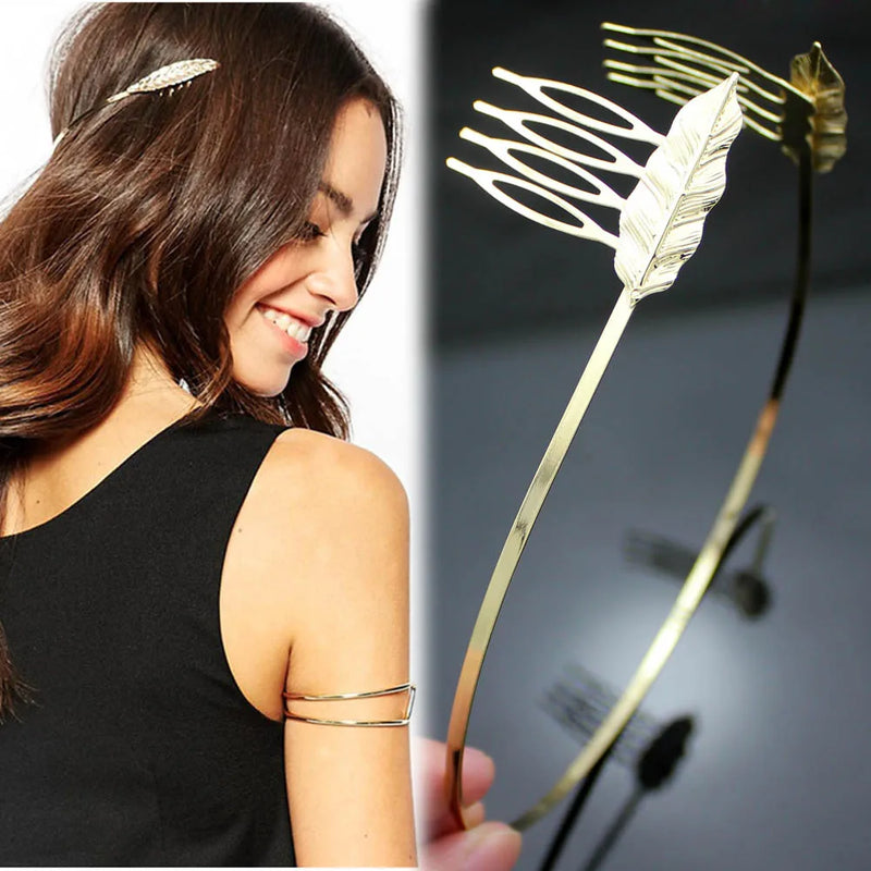 Roman Bride Butterfly Wreath Hair Clip Comb Crown