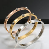 Roman Elements Crystal Bangles Bracelets Wedding Bangles