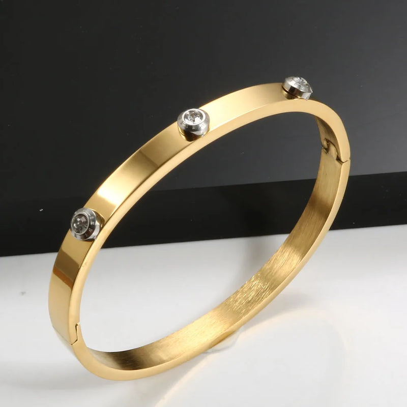 Roman Elements Crystal Bangles Bracelets Wedding Bangles