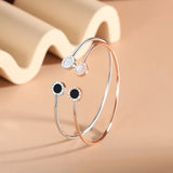Roman Numbers S925 Sterling Silver Women Bangles INS Bracelet