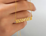Roman Numeral Date Necklace, Roman Numeral Necklaces, Roman Necklace