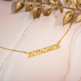 Roman Numeral Date Necklace, Roman Numeral Necklaces, Roman Necklace