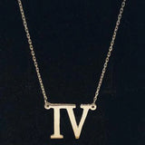 Personalized Roman Numeral Necklace Date Pendant Custom Jewelry Gift