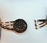 Roman Numeral Ring Silver Steel Bracelet Cuff Clip Bracelet