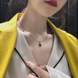 Roman Numeral Titanium Steel Round Necklace Woman Ins All-match Tide Tempe...