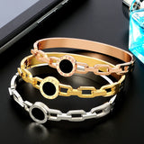 Roman Numerals Jewelry Buckle Link Bracelet Love Charm