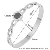 Roman Numerals Jewelry Buckle Link Bracelet Love Charm