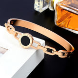 Roman Numerals Jewelry Buckle Link Bracelet Love Charm