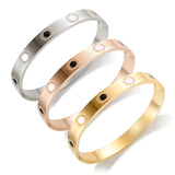 Roman Numeral Hand Bangles Ladies Plated Stainless Steel Jewelry