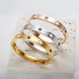Roman Numeral Hand Bangles Ladies Plated Stainless Steel Jewelry