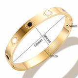 Roman Numeral Hand Bangles Ladies Plated Stainless Steel Jewelry