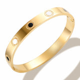 Roman Numeral Hand Bangles Ladies Plated Stainless Steel Jewelry