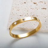 Roman Numeral Hand Bangles Ladies Plated Stainless Steel Jewelry