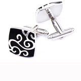 Roman Pattern Paint Enamel Cufflinks Cuff Links Men's French Buttons