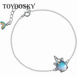 S925 Unicorn Rainbow Bracelet for Women Party Gift