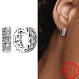 Romantic 925 Silver Heart Stud Earrings Girls Gift