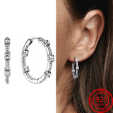 Romantic 925 Silver Heart Stud Earrings Girls Gift