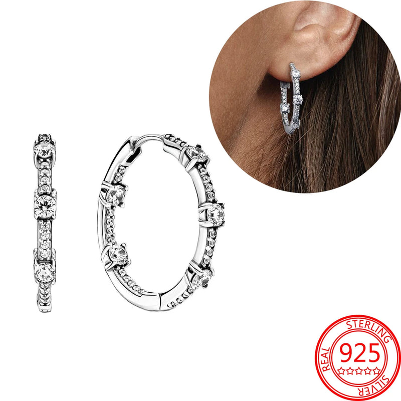Romantic 925 Silver Heart Stud Earrings Girls Gift