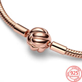 Romantic 925 Silver Knot Bracelet for Girls