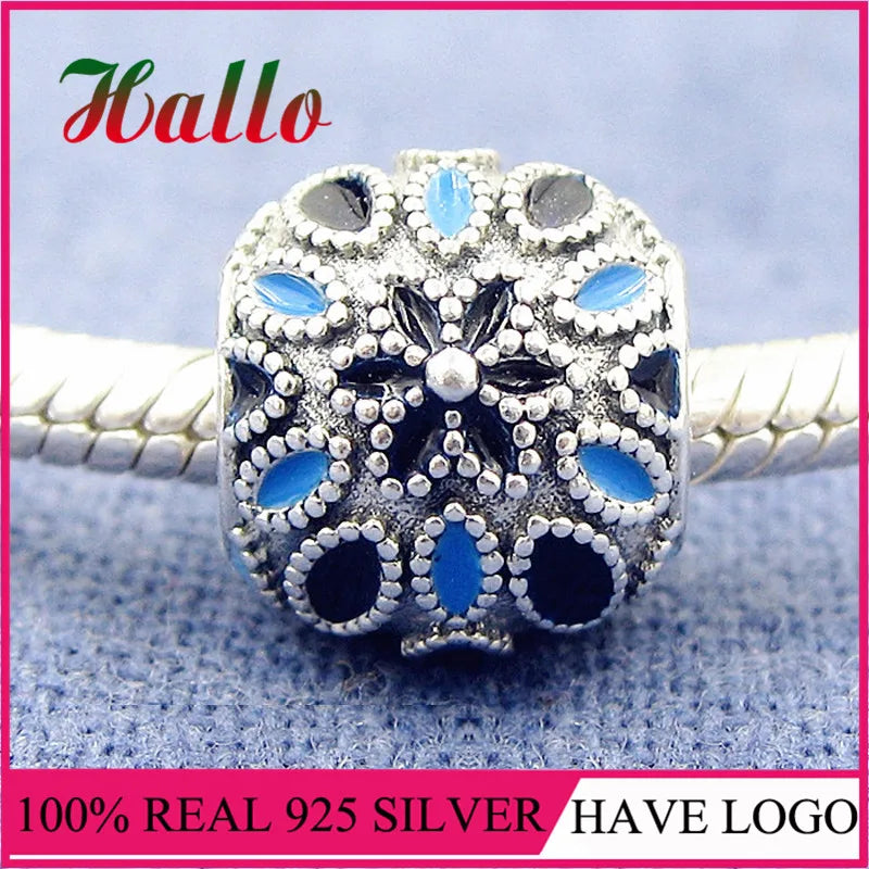 925 Silver Enamel Beads Charm for Bracelet DIY Jewelry
