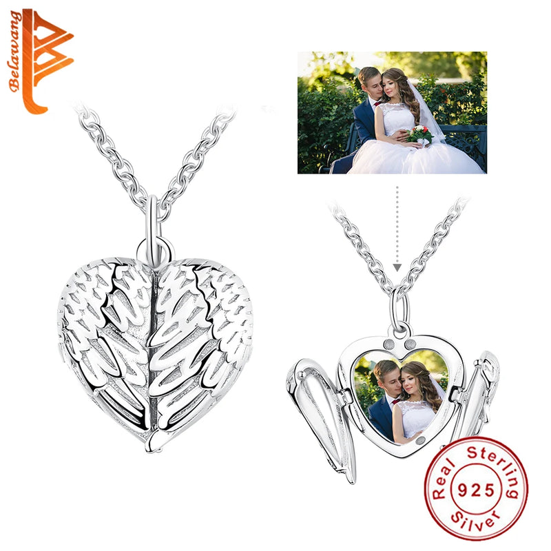 Romantic 925 Silver Forever Love Heart Dangle Charm Necklace Gift