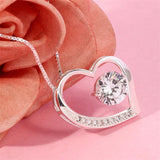 Romantic 925 Sterling Silver Heart Necklace for Women