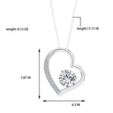 Romantic 925 Sterling Silver Heart Necklace for Women
