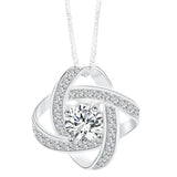 Romantic 925 Sterling Silver Heart Necklace for Women