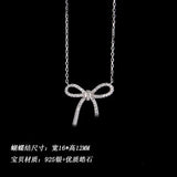 Romantic Butterfly 925 Silver Zircon Necklace for Women