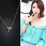Romantic Butterfly 925 Silver Zircon Necklace for Women