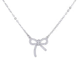 Romantic Butterfly 925 Silver Zircon Necklace for Women
