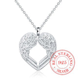 Angel Wings 925 Silver Necklaces Pendant Women CZ Crystal Party Jewelry