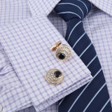 Romantic Angel's Eye Crystal Metal Cufflinks Wedding Party French Shirt Accessor