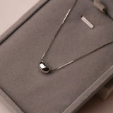 Romantic Bean Hearts Pendant Necklace 925 Sterling Silver