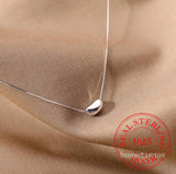 Romantic Bean Hearts Pendant Necklace 925 Sterling Silver