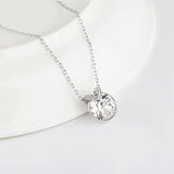 Bella V Pendant Necklace for Women Wedding Crystal