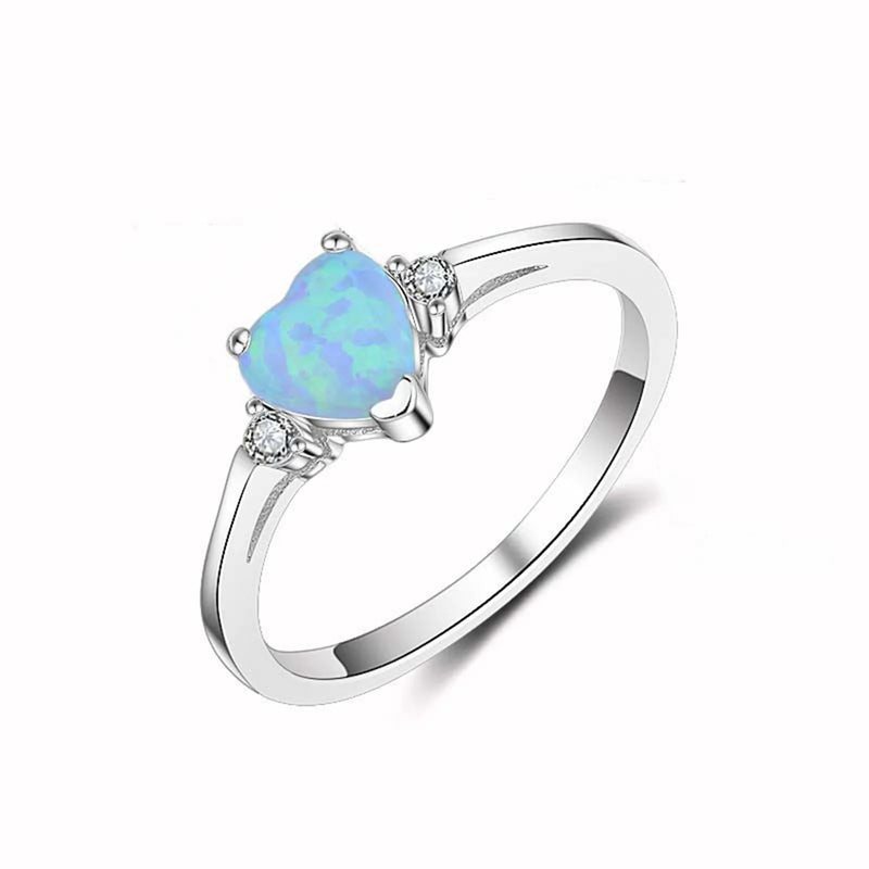 Heart Cut Cubic Zircon Wedding Ring Set - Bride Engagement Jewelry Band