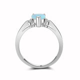 Heart Cut CZ Wedding Ring Set For Women Engagement Jewelry Band Eternity Gift