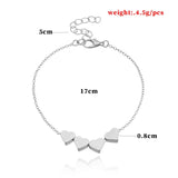 Heart Pendant Wedding Bracelet for Women